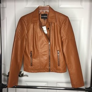 EXPRESS BROWN LEATHER JACKET